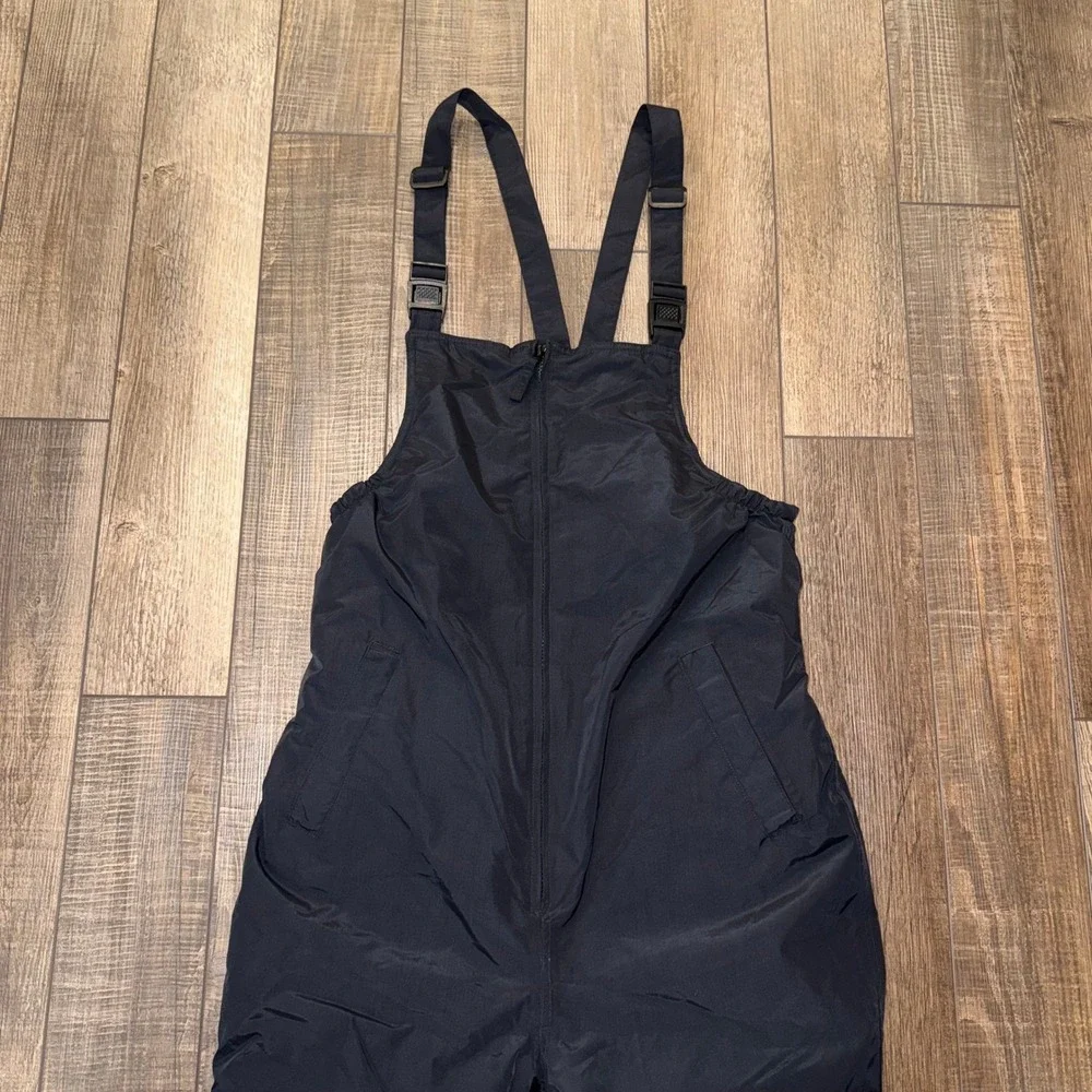 Lands End Squall Kids Black Insulated Snow Bib Overalls Size 20 RN 62830